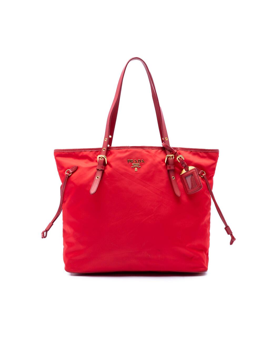 Prada Belted Tote Tessuto And Leather #367935P83B